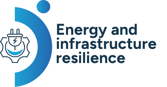 Energy and infrastructure resilience sphere icon