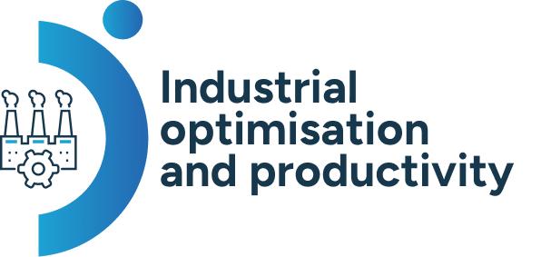 Industrial optimisation and productivity sphere icon
