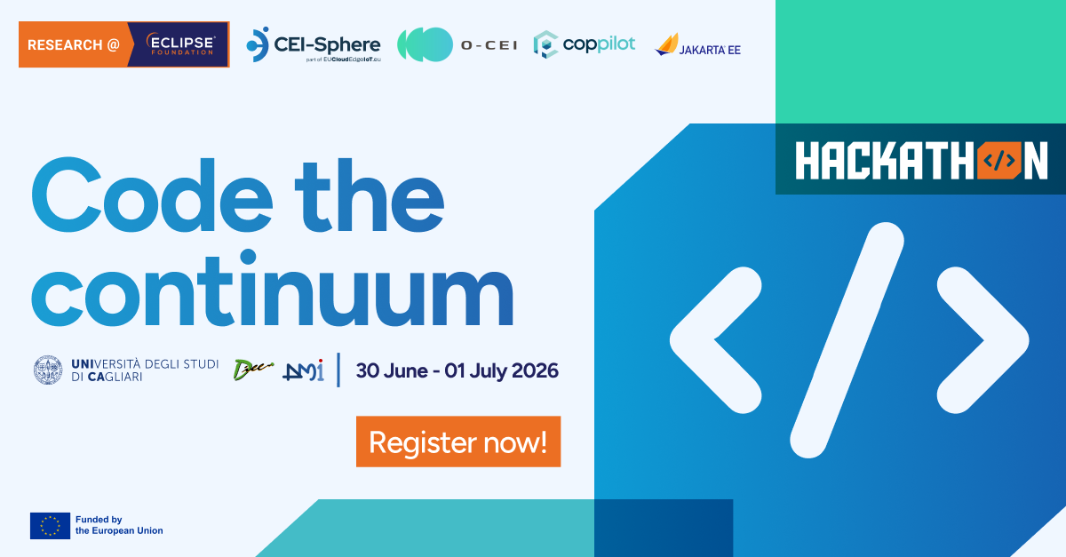 Banner of the CEI-Sphere Hackathon in June "Code the Continuum"